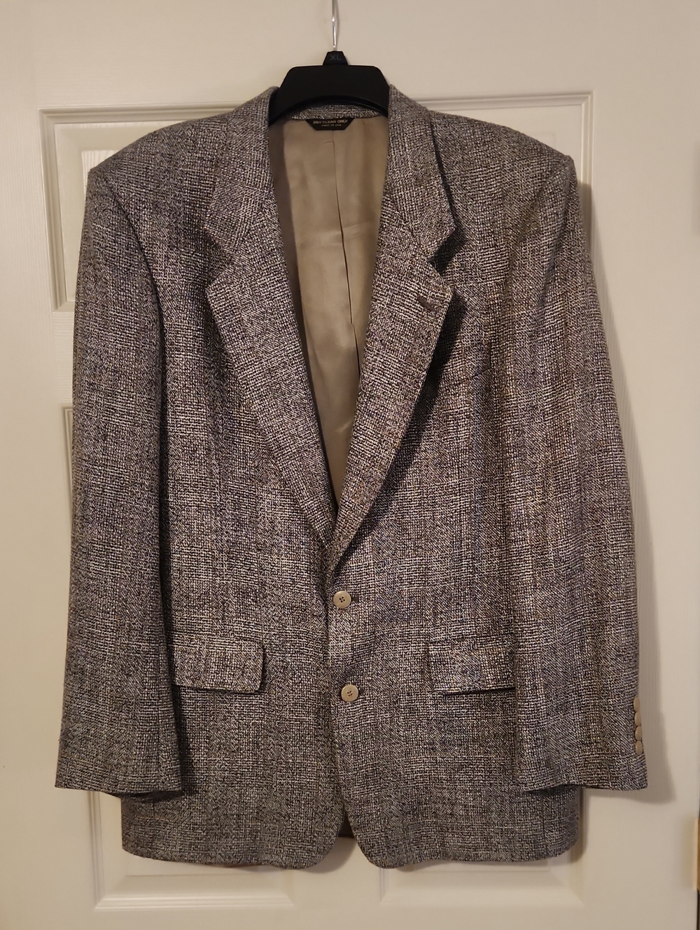 Vintage Bill Blass MensClassic Men's Gray Tweed Blazer 70s/80s